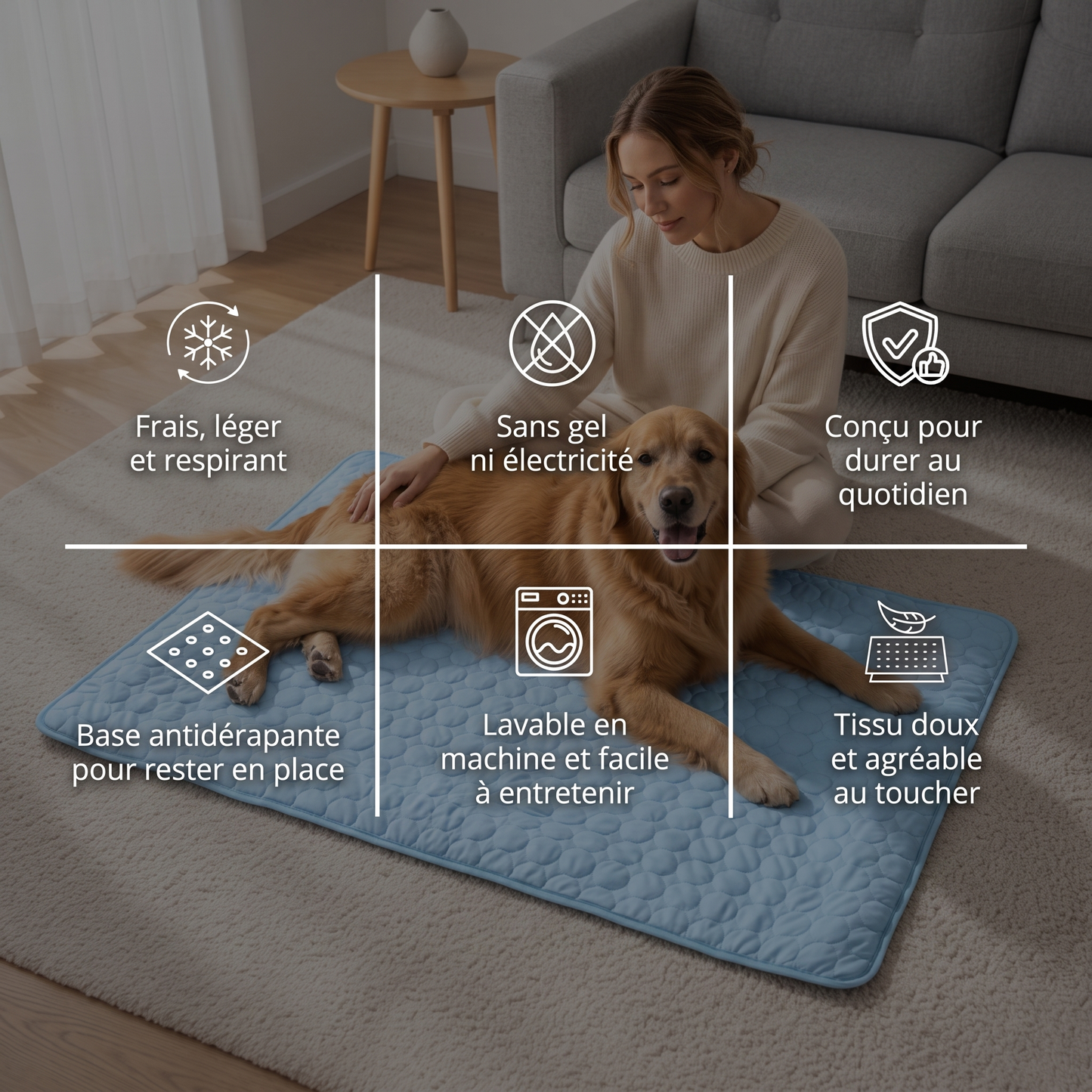 FreshPaw™ – Tapis Rafraîchissant pour Chiens et Chats